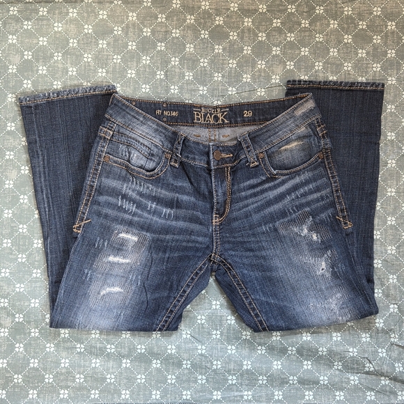 Buckle black fit no.146 29 cropped distressed Blue denim Jeans - Picture 6 of 8